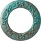 Ekena Millwork Ribbon with Bow Medallion (Canopies up to 7 1/2"), 12 1/4"OD x 7 1/2"ID x 7/8"P, Copper Green Patina CM12RICGS - alternate 1